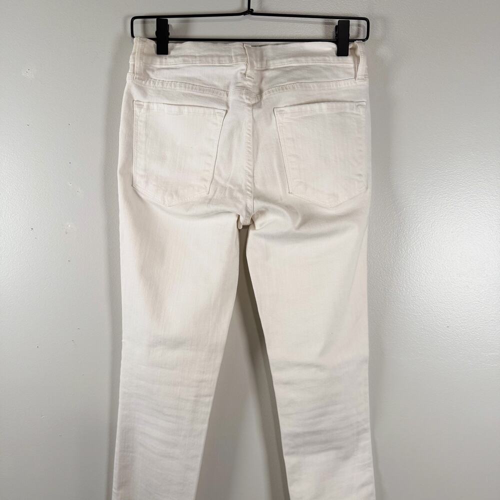 Frame Denim Le Skinny De Jeanne Blanc White Stretch Denim Mid Rise Womens Sz 28 - Picture 7 of 11